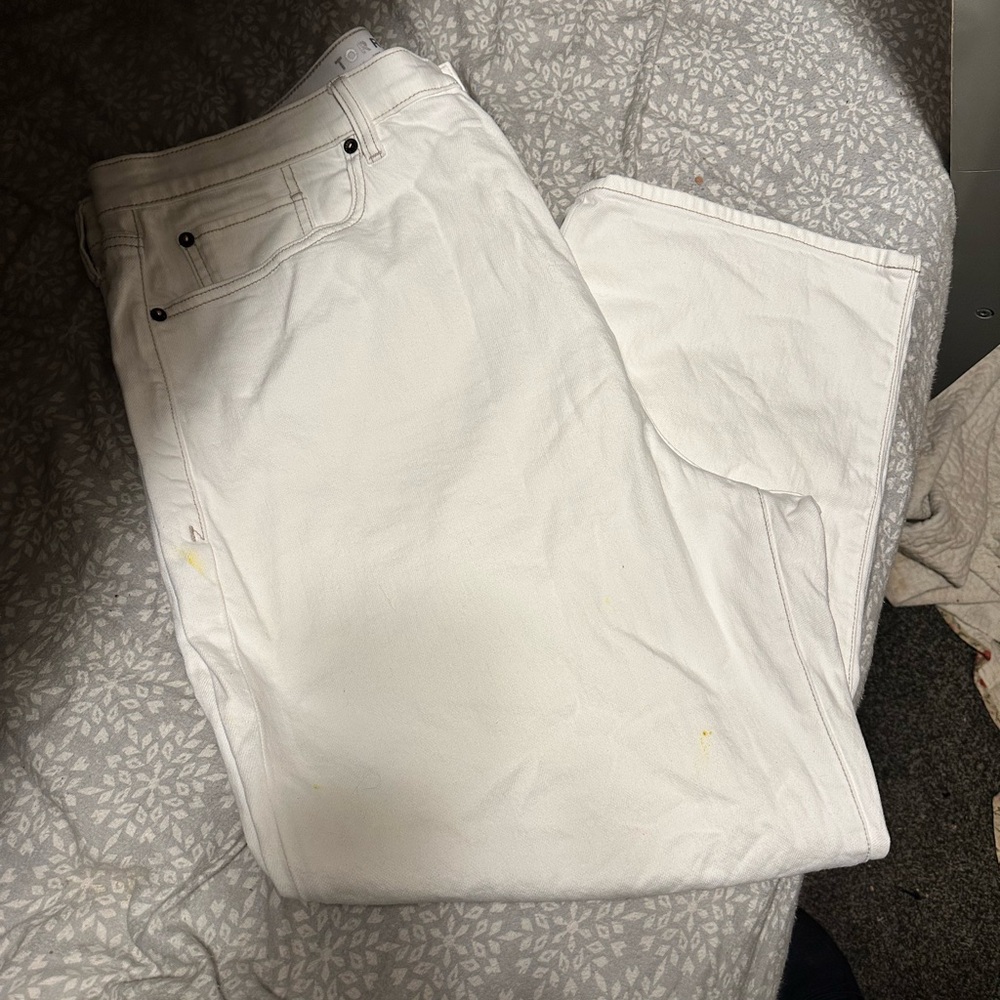 Torrid High-Rise Ankle Crop Classic Denim in White